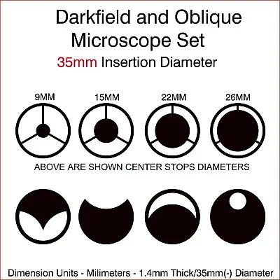 Buy 35 MM Dark Field / Oblique Microscope Filter Set • 14.50$