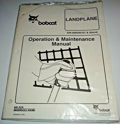Buy Bobcat Landplane Operation & Maintenance Manual ORIGINAL! New Old Stock! 1998 • 11.84$
