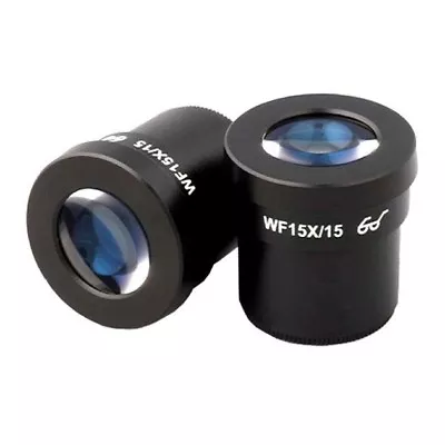 Buy AmScope 15X Super Wide Field Microscope Eyepieces 30mm • 42.99$