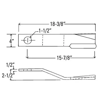 Buy 02964824 CW Lift 18-3/8  Long Blade For Alamo Rotary Cutters • 86.99$