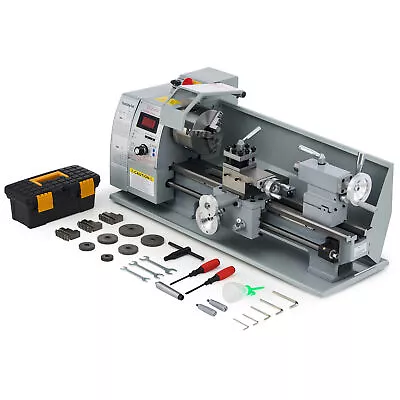 Buy 8 X16  Mini Lathe With 3 Jaw Chuck Max 2500rpm Metal Gears For Home Workshop DIY • 791.99$