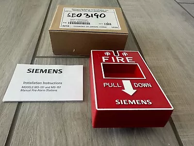 Buy New Siemens MS-151 500-688458 Fire Alarm Pull Station FREE SHIPPING !!! • 62.99$