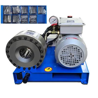 Buy Electric Hydraulic Hose Crimping Machine Hose Pipe Crimper With 9 Set Dies 2.2KW • 1,311.50$