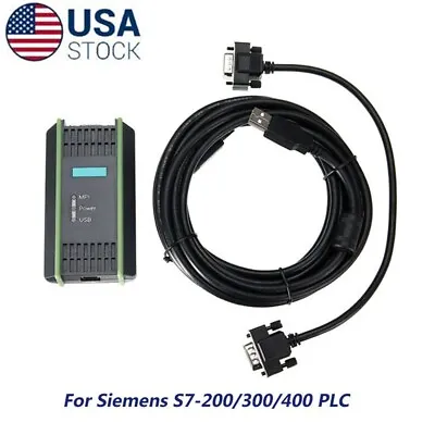 Buy PLC Programming Cable For Siemens S7 200 300 400 6ES7 972-0CB20-0XA0 USB-MPI+PC • 29.99$