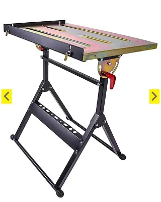 Buy Adjustable Welding Table With Wheels Portable Steel Stand Workbench Buy It Now • 53.10$