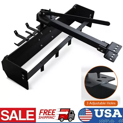 Buy 42  Tow Behind Box Scraper Lawn Tractor With Tractor Box Blade Hitch Tow Black • 206.13$