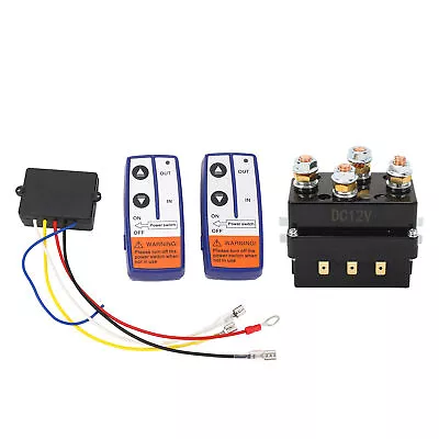 Buy 12V 500A Winch Relay Kit Remote Control Winch Relay Contactor Switch For Mowers • 57.10$