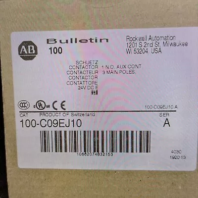 Buy Allen Bradley 100-c09ej10 24vdc E Coil  Contactor • 57.25$