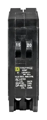 Buy Schneider Electric Square D 20 Amps Tandem Single Pole Miniature Circuit Breaker • 24.97$