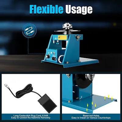 Buy Automatic Rotary Welding Positioner Turntable Welder Table 3Jaw Lathe Chuck US • 265$