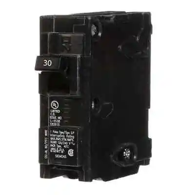 Buy Siemens Q130 30A 120/240V 1 Pole Circuit Breaker • 6.50$
