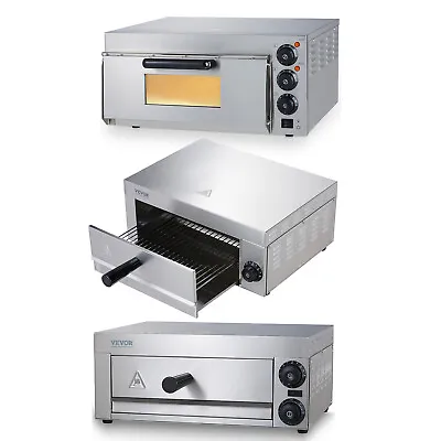 Buy VEVOR 12 /16  Electric Countertop Pizza Oven Adjustable Temp 0-60 Minute Timer • 96.99$