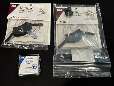 Buy Lot Of (3) Littmann Stethoscope ID Identification Tags & Eartips - New! • 24.99$