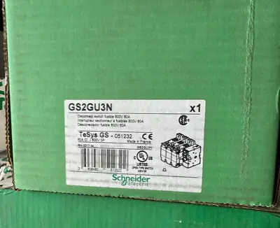 Buy GS2GU3N Schneider Electric Fuse Switch Disconnector, 3-Pole, 60Amp, 600V • 250$