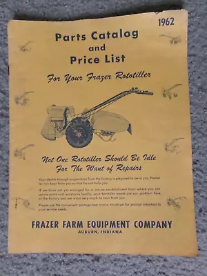Buy 1962 Frazer Farm Equipment Co. Parts Catalog & Price List- Rototiller • 8$