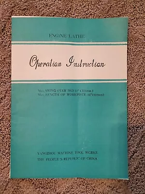 Buy 12 X 36 Metal Lathe Operator Manual (Circa 1980s) • 10$