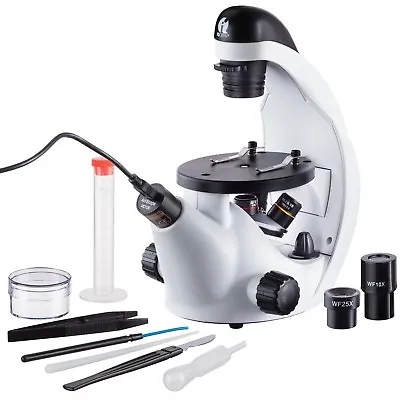 Buy IQCrew 40x-500x Portable Inverted LED Compound Microscope, Slide, 2MP Camera Kit • 162.99$