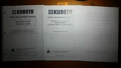 Buy Kubota B2510 B748B Snow Caster For B5100 B6100 B7100 Tractor Owner Parts Manual+ • 16.99$