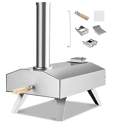 Buy Topbuy Outdoor Pizza Oven, Portable Stainless Steel Wood Pellet Pizza Stove • 129.95$