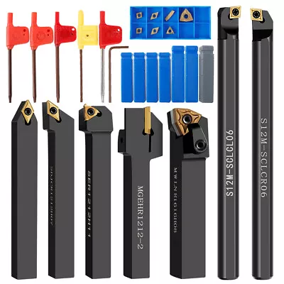 Buy 21x Lathe Turning Tool Carbide Turning Tool Holder Set Metal Lathe Tools Holder❅ • 58.20$