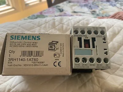 Buy Siemens Control Relay #3rh1140-1at60 • 81.95$