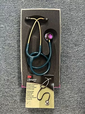 Buy Littmann Classic II Pediatric Stethoscope, Rainbow Finish Caribbean Blue 2153 • 139.99$