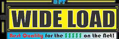 Buy WIDE LOAD 2 - 1x5 Banners Sign Towing Truck Trailer 2x LOT • 22.45$
