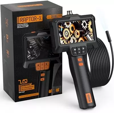 Buy 1080P HD Articulating Borescope Camera With Light, 4.3“ IPS Screen Sewer Camera  • 55.57$