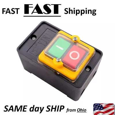 Buy Small Shop Machine Equipment ON - OFF Switch With Box Industrial Push Button • 29$