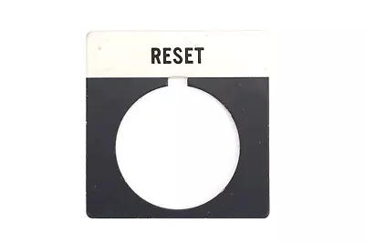 Buy ALLEN BRADLEY RESET 800T-X538 30mm Push Button Legend Plate Aluminum Metal • 6.99$