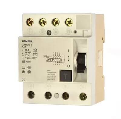 Buy Siemens 5SM1642-6 Fi Switch 25A 0.3A 55mm Deep • 136.59$