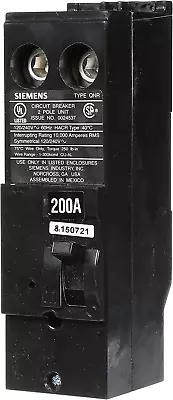 Buy 200-Amp 2 Pole 240-Volt Circuit Breaker Plug In Type 4-Inch Frame For Home  • 186.99$