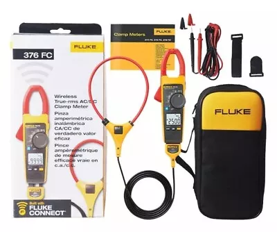 Buy Fluke 376 FC True-RMS AC/DC Volt Ohm Amp Clamp Meter WIFI Connection With IFlex • 449.99$
