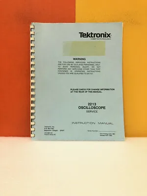 Buy Tektronix 070-3827-00 2213 Oscilloscope Service Manual • 49.99$