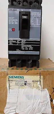 Buy * New Siemens 90 Amp 3 Pole Sentron Series Circuit Breaker Hed43m090   Wl-214 • 399.50$