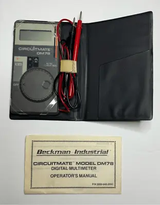 Buy Beckman Industrial CircuitMate Compact Digital Multimeter Model DM78 Tested • 60$