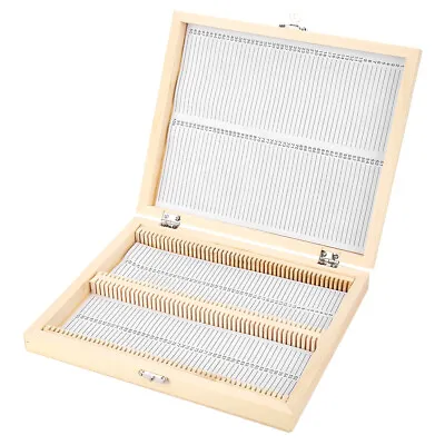 Buy Wooden Box With Lock Storage For Glass Prepared Microscope Slides Storing Tool • 17.19$