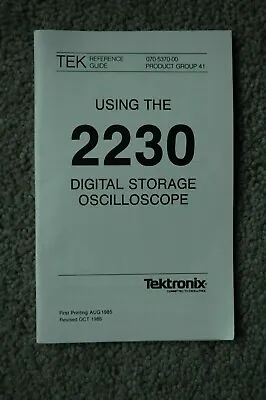 Buy Tektronix 2230 Pocket Guide Parts Number: 070-5370-00 • 7.99$