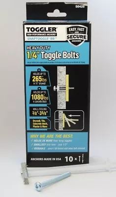 Buy Toggler SnapToggle BB 10 1/4  Heavy Duty Strap Toggle Anchor With Screws 50425 • 17.99$