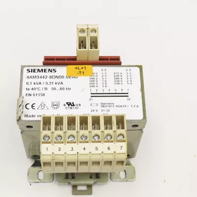 Buy Siemens 4AM3442-8DN00-0EA0 550-208V Primary 0.31kVa 24V Sec. Transformer • 54.99$