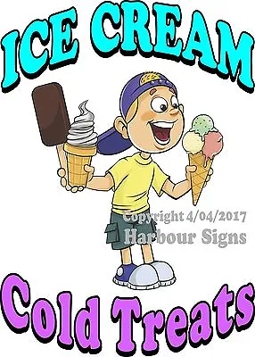 Buy Ice Cream DECAL (CHOOSE YOUR SIZE) Food Truck Sign Concession Vinyl Sticker • 15.99$