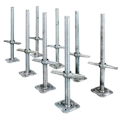 Buy Scaffolding 24In Leveling Jack Steel Plate Base Adjustable Screw 8Pack MetalTech • 173.65$