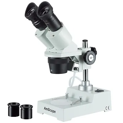 Buy AmScope 20-40-80X Stereo Microscope 45 Degree Inclined Binocular Head Multi-Use • 173.99$