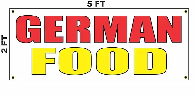 Buy GERMAN FOOD Banner Sign 2x5 For Restaurant Bar Food Truck Or Trailer • 19.76$
