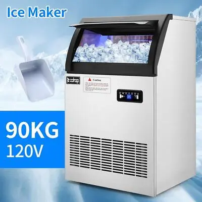 Buy Heavy Duty Large 200lb Built-in Commercial Ice Maker Bar Restaurant Cube Machine • 529.69$