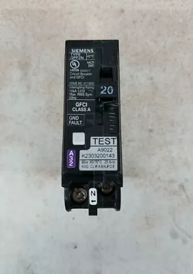 Buy 1) Siemens QF120AN  20 Amp 1 Pole 120V GFCI Plug On Neutral Circuit Breaker • 26.99$