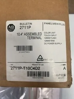 Buy New Sealed AB 2711P-T10C4D2 SER A Panelview Plus1000 Operator Interface Panel US • 1,969$