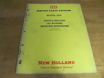 Buy New Holland Service Parts Catalog 325 Single Beater 130 Bushel Manure Spreader • 19.99$