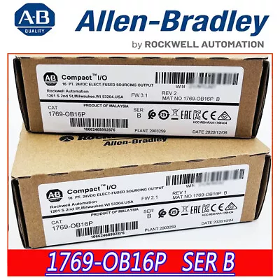 Buy New Allen Bradley 1769-OB16P SER B CompactLogix 16 Pt D/O Module 1769OB16P • 305$