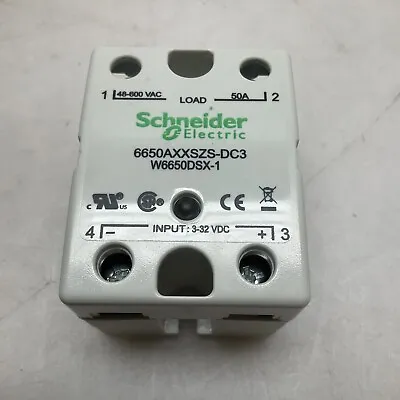 Buy Schneider Electric Solid State Relay; 50 Amp 48 To 600v AC 6650AXXSZS-DC3 • 30$